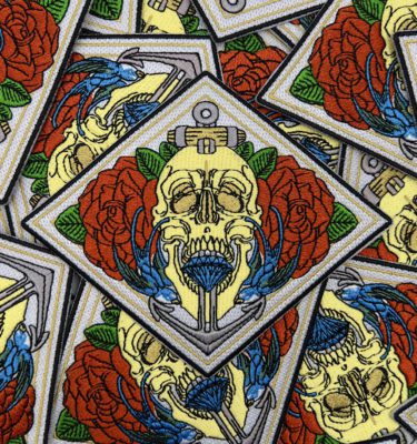 Skull Rose & Anchor Diamond Patches